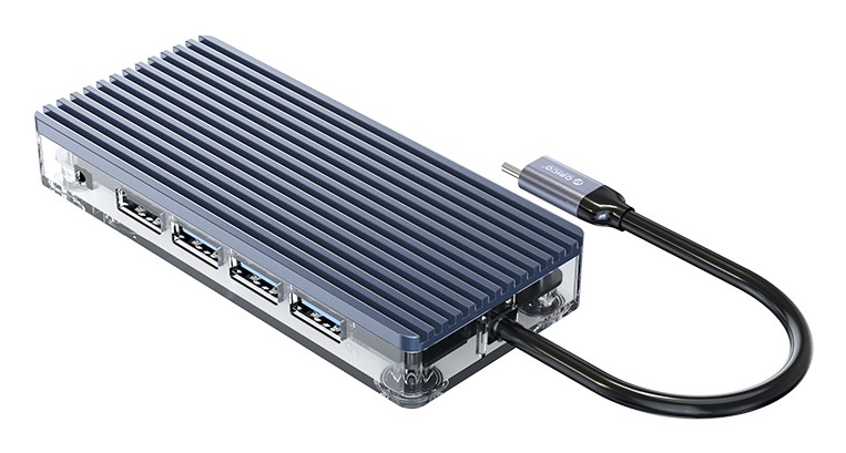 ORICO docking station WB-11P, 11 θυρών, USB-C σύνδεση, 100W PD, 4K, γκρι