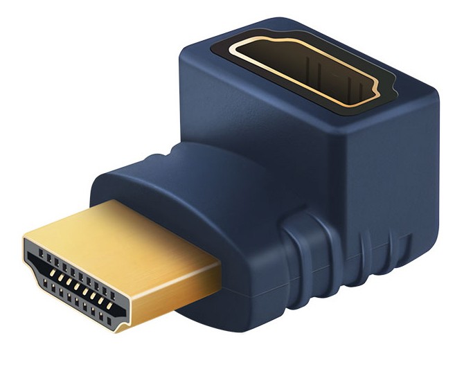 CABLETIME αντάπτορας HDMI HA10, γωνιακός, 4K, μπλε