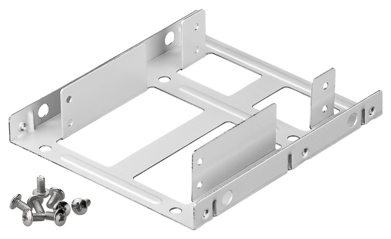 GOOBAY tray 3.5" για 2x 2.5" HDD/SSD 95875, μεταλλικό, ασημί