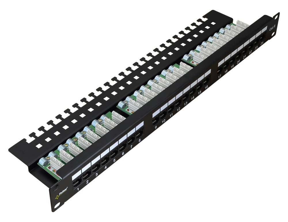 PULSAR patch panel RP-U24V6, 19"/1U, 24-port, UTP Cat 6