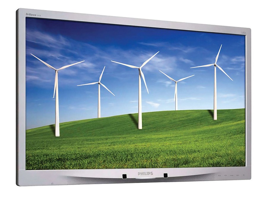 PHILIPS used οθόνη 241B4 LED, 24" Full HD, VGA/DVI/DisplayPort, χωρίς βάση, Grade B