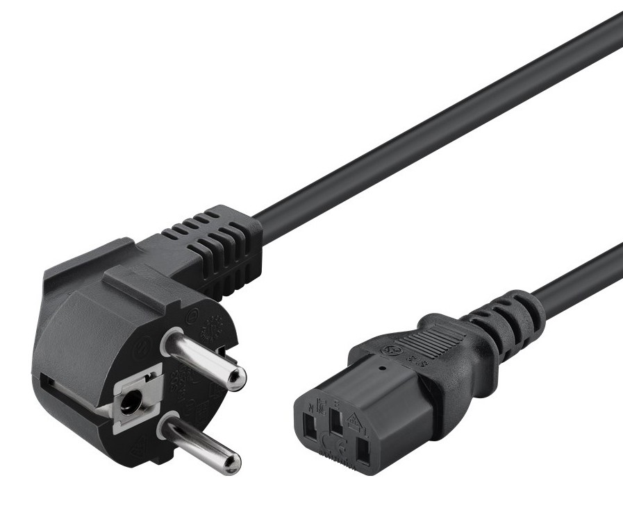 POWERTECH καλώδιο τροφοδοσίας CAB-P028, 3x 0.50mm, 1.5m, μαύρο, 10τμχ