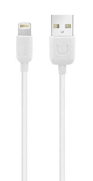 USAMS καλώδιο Lightning σε USB US-SJ097, 2.1A, 1m, λευκό
