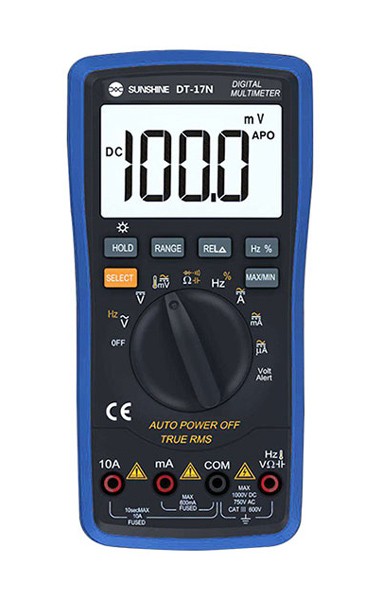 SUNSHINE ψηφιακό πολύμετρο DT-17N, AC 700V/DC 1000V, AC/DC 10A