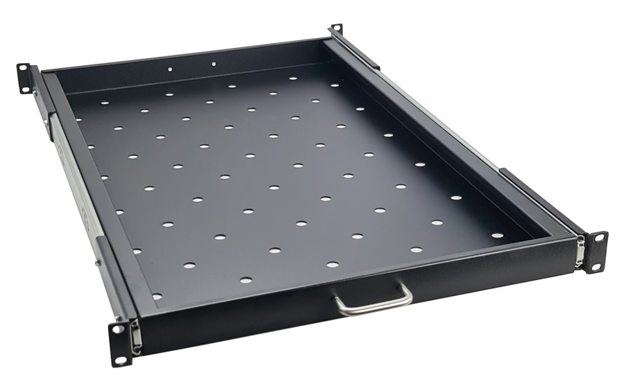 POWERTECH πτυσσόμενο ράφι για rack 19" NETW-0020, βάθος 740mm, μαύρο
