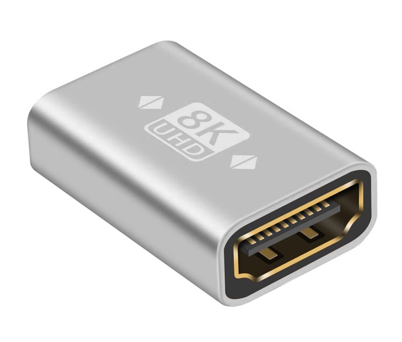 POWERTECH αντάπτορας HDMI 2.1 CAB-H161, θηλυκό, 8K/60Hz, γκρι