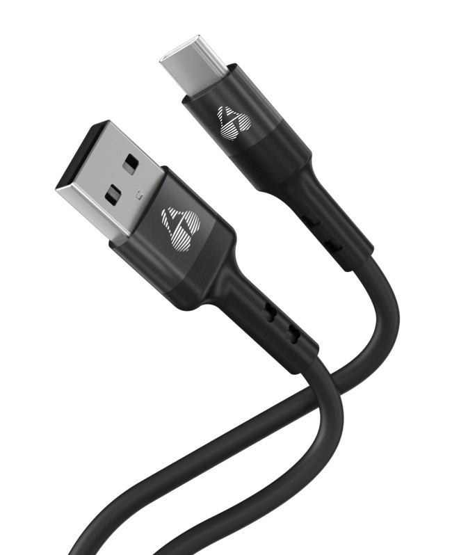 POWERTECH καλώδιο USB-C σε USB PTR-0161, σιλικόνης, 60W, 480Mbps, 1m, μαύρο