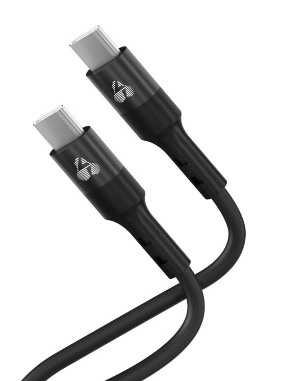 POWERTECH καλώδιο USB-C PTR-0163, σιλικόνης, 60W, 480Mbps, 1m, μαύρο