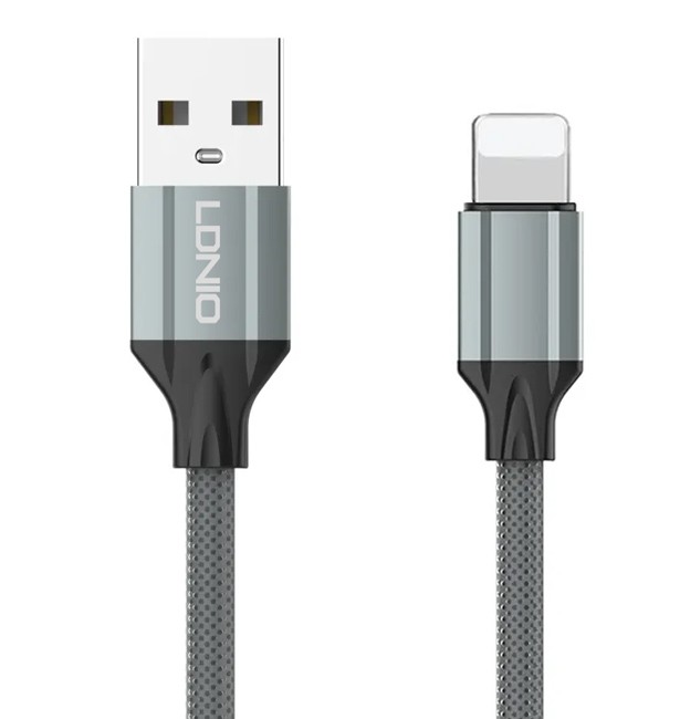 LDNIO καλώδιο Lightning σε USB LS441, 2.4A, 1m, γκρι