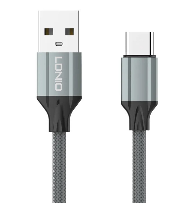 LDNIO καλώδιο USB-C σε USB LS442, 2.4A, 2m, γκρι
