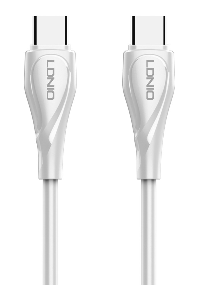 LDNIO καλώδιο USB-C σε USB-C LC611C, 65W PD, 1m, λευκό