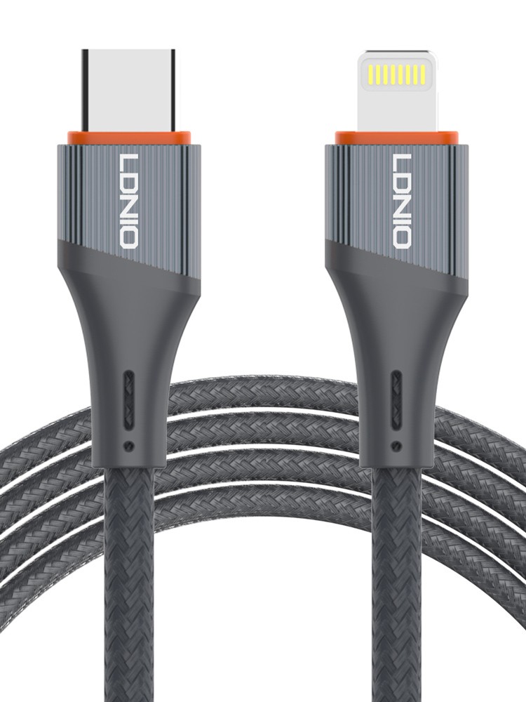 LDNIO καλώδιο Lightning σε USB-C LC631I, 30W PD, 1m, γκρι