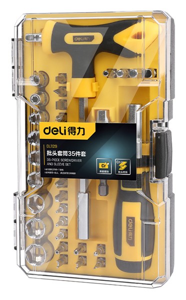 DELI σετ κατσαβίδια ακριβείας DL1129, 35τμχ