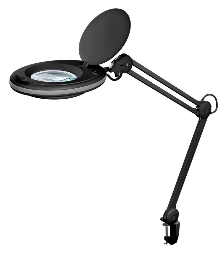 GOOBAY μεγεθυντικός φακός 64989 με σφιγκτήρα, LED, 3 διόπτρες, μαύρος