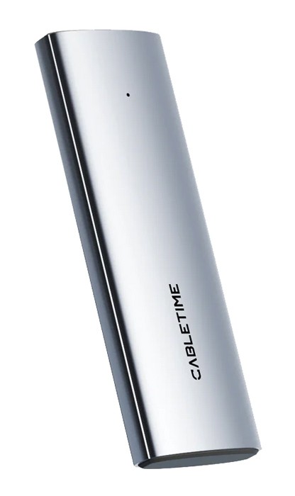 CABLETIME θήκη για M.2 NVMe/SATA SSD CT-SSD03-AG tool free, 10Gbps, γκρι