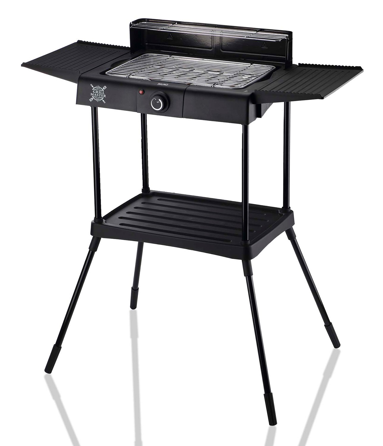 BRUNO επιδαπέδια ηλεκτρική ψησταριά BRN-0190, 2400W, με βάση & ρυθμιζόμενο θερμοστάτη, μαύρη