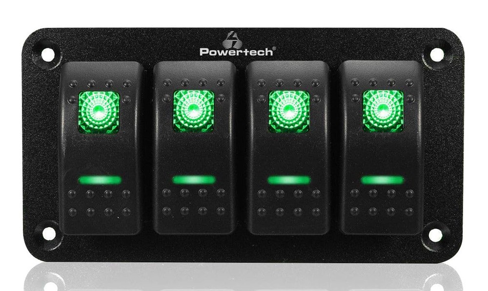 POWERTECH πάνελ σκαφών & οχημάτων PTL-019 με 4x διακόπτες, IP65