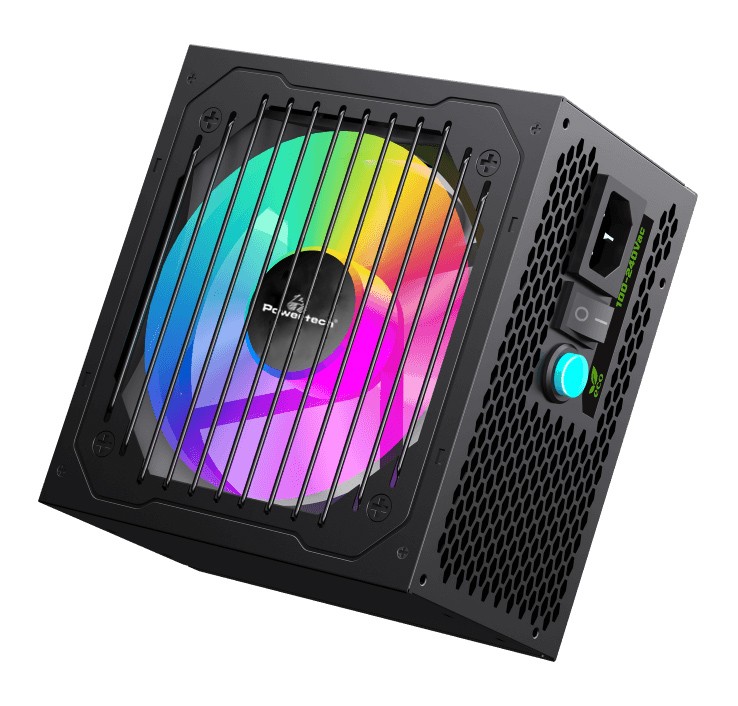 POWERTECH τροφοδοτικό PC PT-1311, 80PLUS Bronze, 700W, ATX, 120mm RGB Fan, Semi Modular