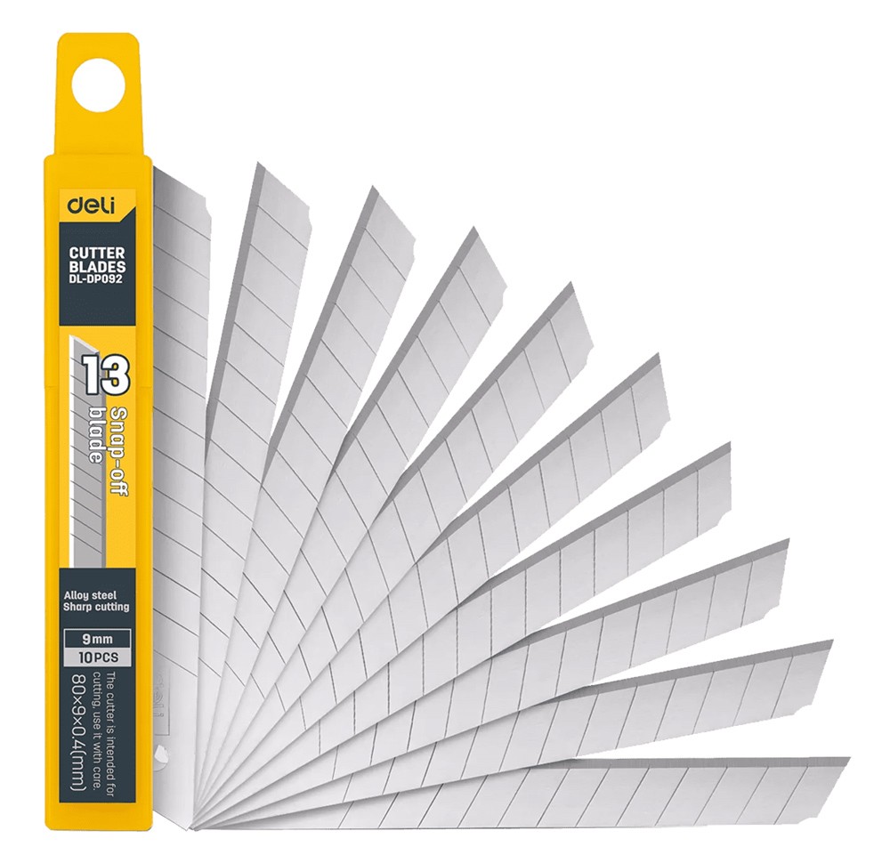 DELI ανταλλακτικές λεπίδες DL-DP092 για κοπίδι, 9mm, 10τμχ