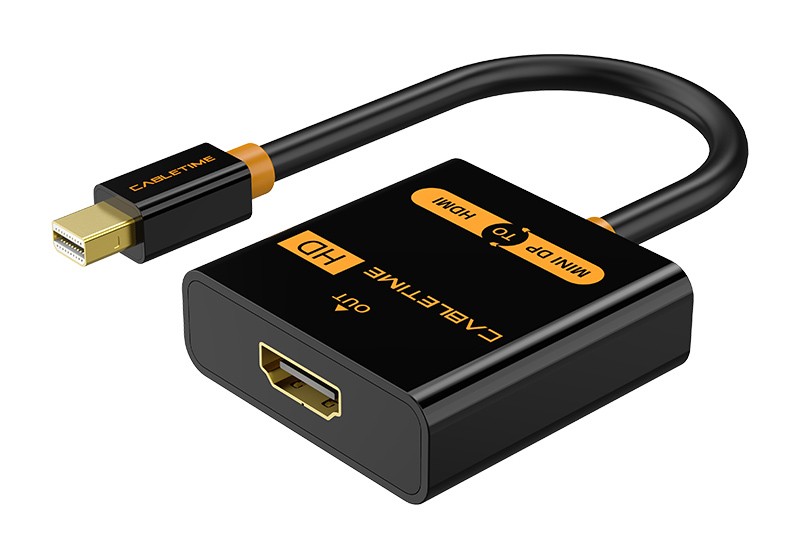 CABLETIME αντάπτορας mini DisplayPort σε HDMI CT-AV589-02G, 1080p, μαύρος