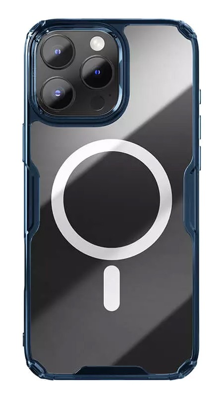 NILLKIN θήκη Nature TPU Pro Magnetic για iPhone 16 Pro, διάφανη-μπλε
