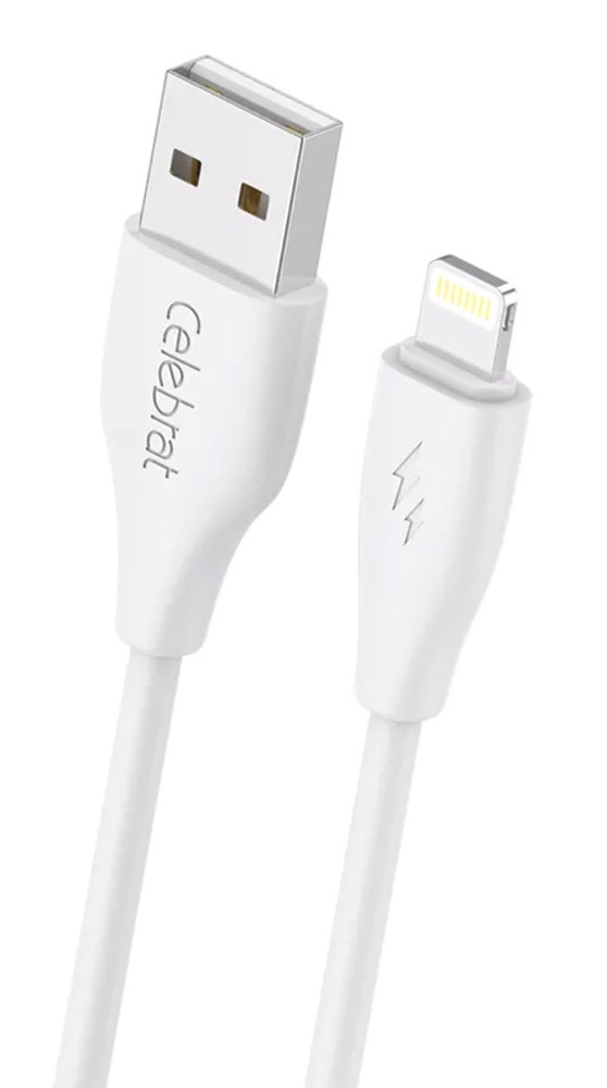 CELEBRAT καλώδιο Lightning σε USB CB-31, 3A, 480Mbps, 1m, λευκό