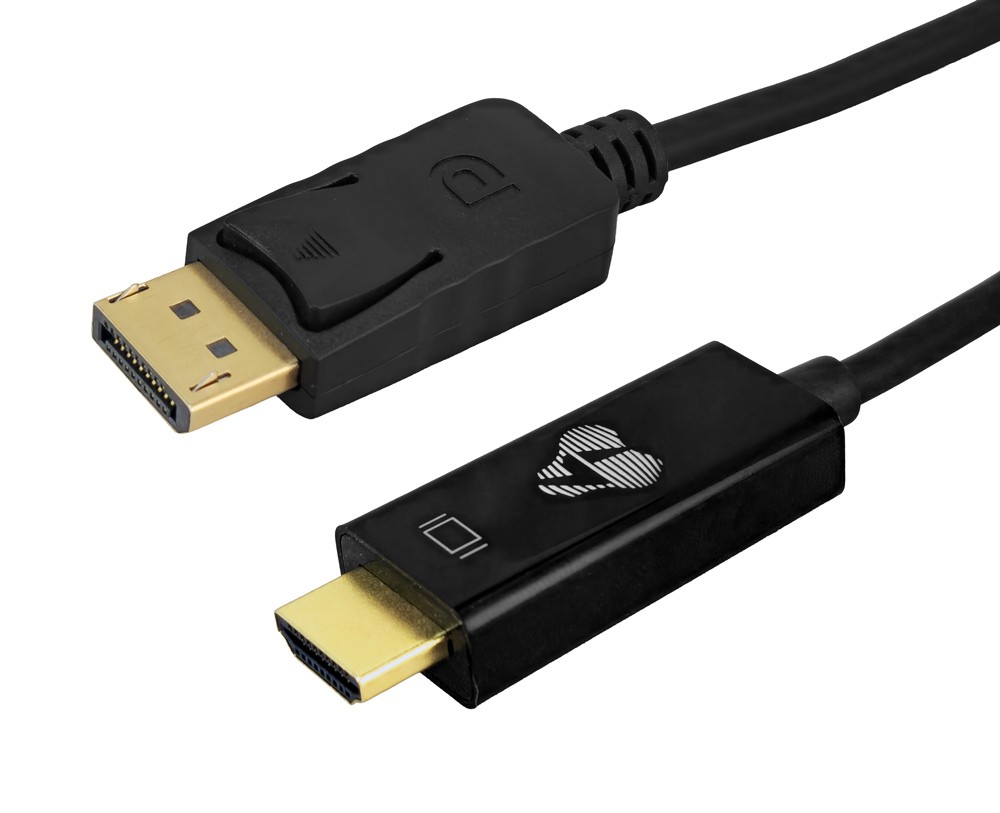 POWERTECH καλώδιο DisplayPort σε HDMI CAB-H187, 4K/60Hz, 21.6 Gbps, 1.5m, μαύρο