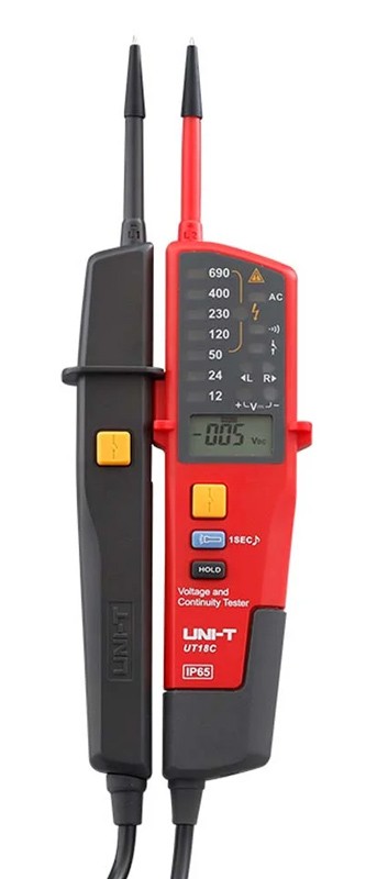 UNI-T μετρητής τάσης AC/DC UT18C, 12V έως 690V, IP65