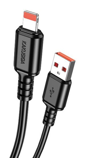 KAKUSIGA καλώδιο Lightning σε USB KSC-982, 3A, 480Mbps, 1m, μαύρο