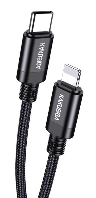 KAKUSIGA καλώδιο Lightning σε USB-C KSC-970, 27W, 480Mbps, 1m, μαύρο