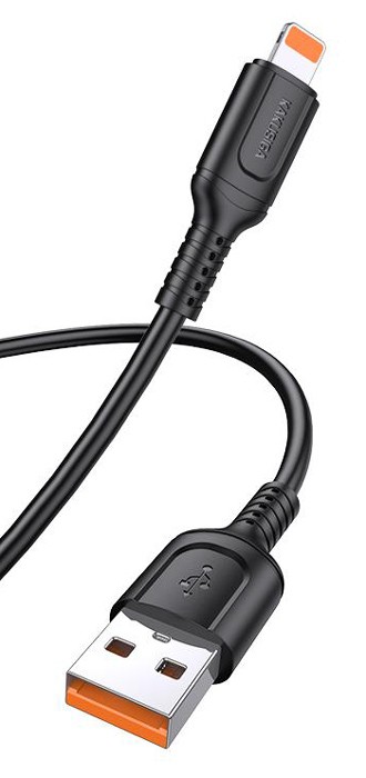 KAKUSIGA καλώδιο Lightning σε USB KSC-805, 2.4A, 480Mbps, 1m, μαύρο