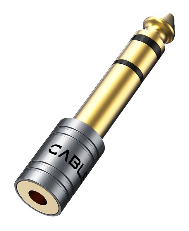 CABLETIME αντάπτορας ήχου 6.3mm σε 3.5mm CT-6M3F-AG, gold plated, γκρι