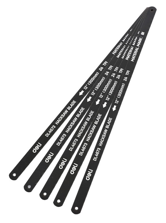 DELI σετ λάμες πριονιού σιδήρου/ξύλου DL4673, 300mm, 24 TPI, 5τμχ