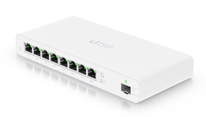 UBIQUITI router UISP-R, 8x Gigabit Ethernet Θύρες, 1000Mbps, PoE 30W