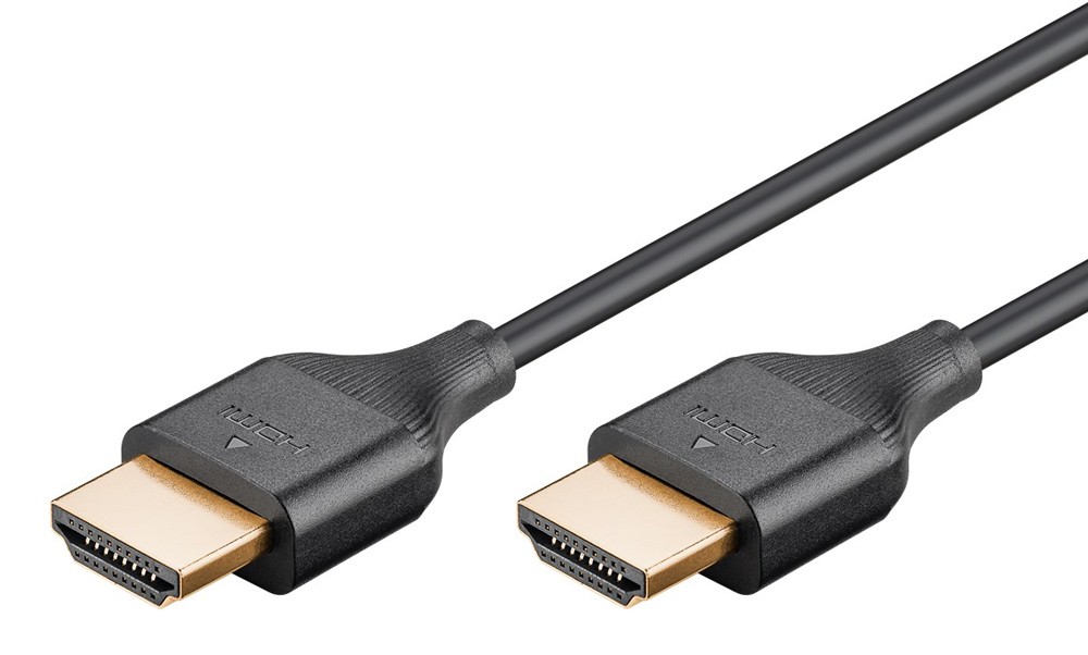 GOOBAY καλώδιο HDMI 75296 με Ethernet, slim, 4K/60Hz, 18 Gbps, 5m, μαύρο