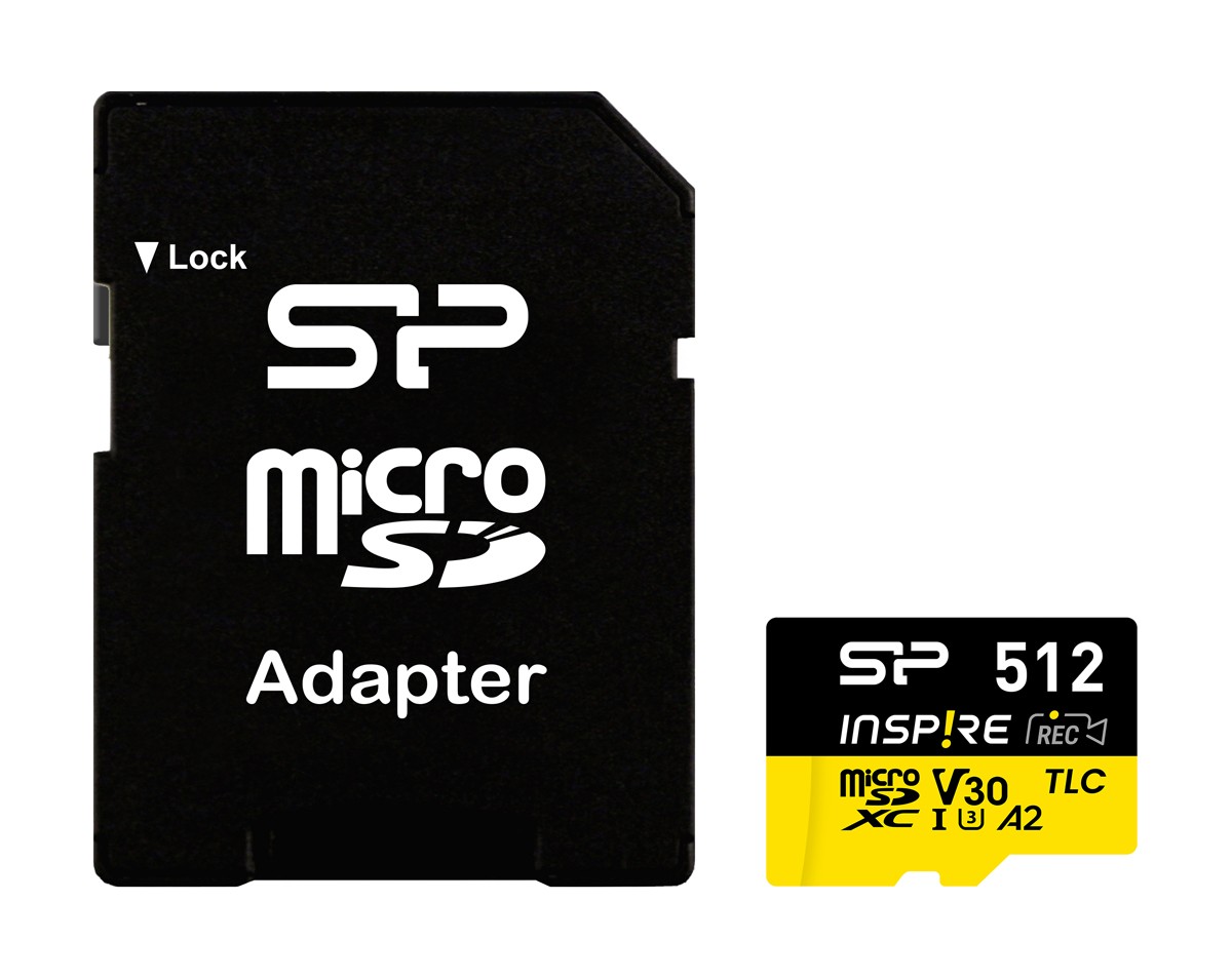 SILICON POWER κάρτα μνήμης microSDXC Inspire, 512GB, UHS-I U3 A1 V30