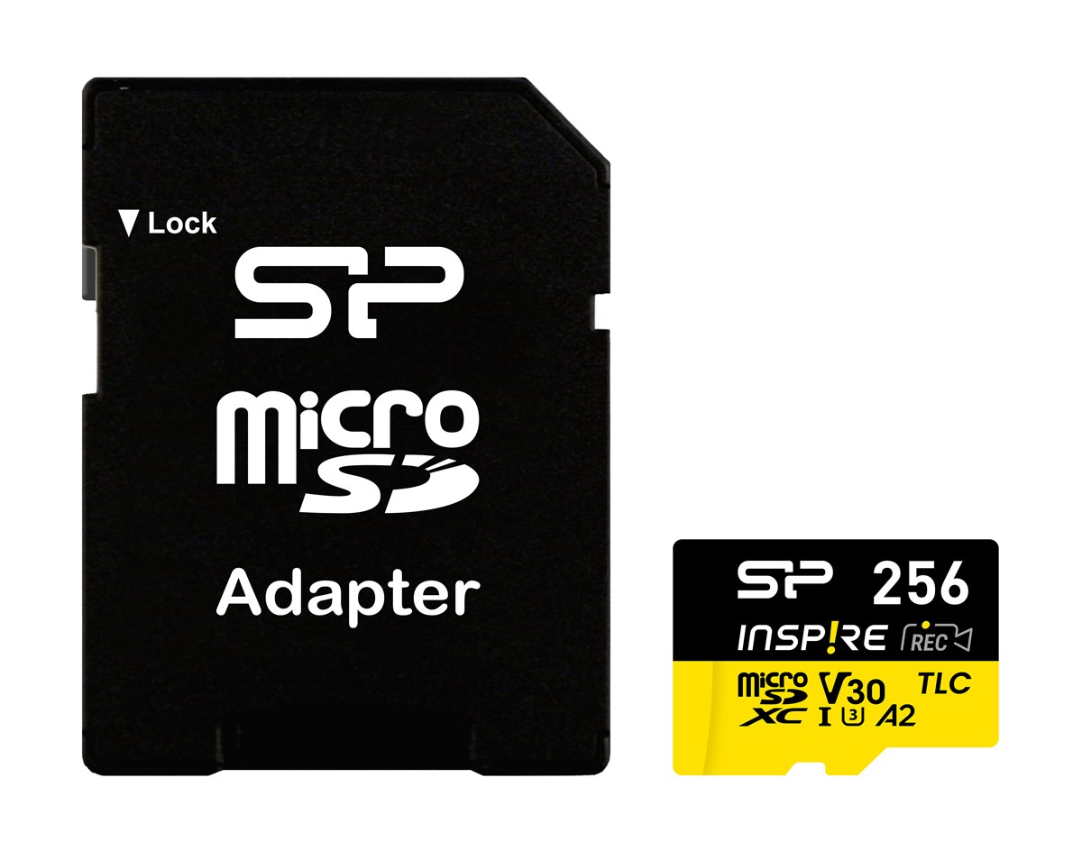 SILICON POWER κάρτα μνήμης microSDXC Inspire, 256GB, UHS-I U3 A1 V30