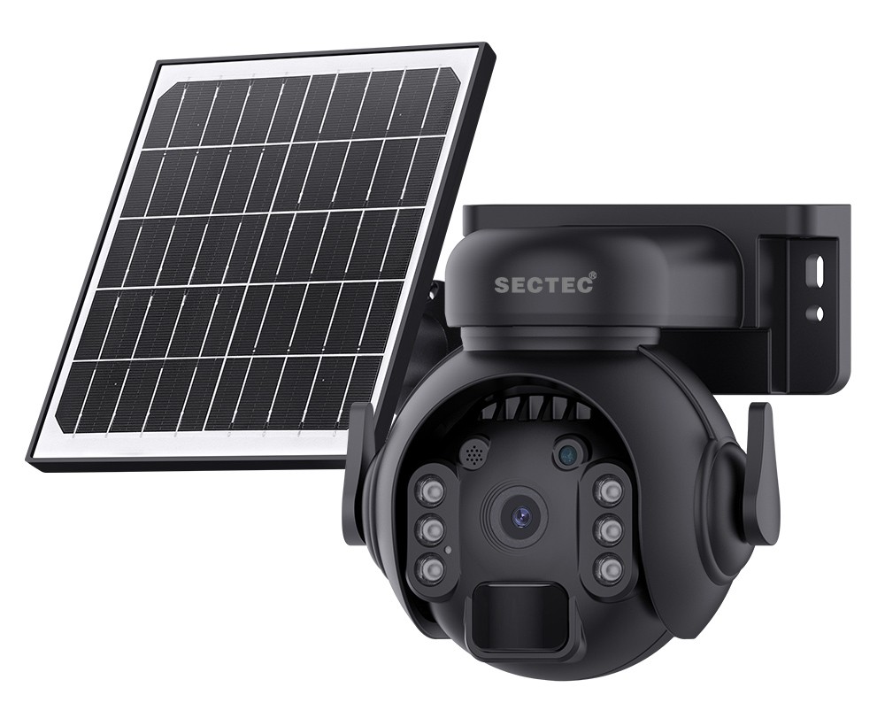 SECTEC smart ηλιακή κάμερα ST-515C-3M-4G-BK, 3MP, 4G, SD, PTZ, IP65