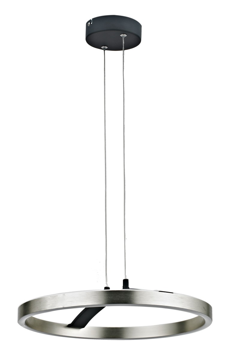 POWERTECH LED φωτιστικό οροφής HLL-0202, 29W, 4000K, Φ38x120cm, ασημί/μαύρο