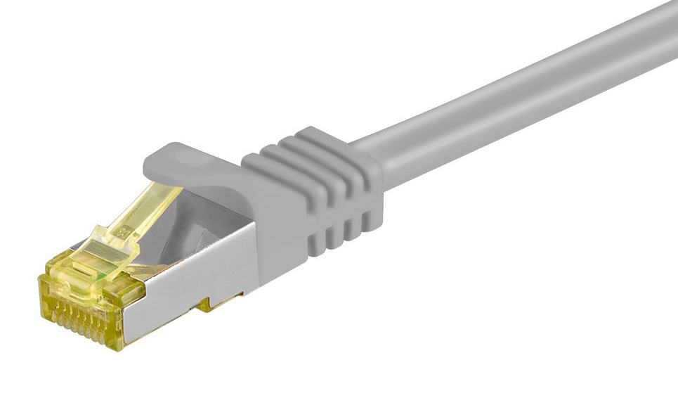 GOOBAY καλώδιο δικτύου 91576, CAT 7 S/FTP, copper, 500MHz, 0.50m, γκρι