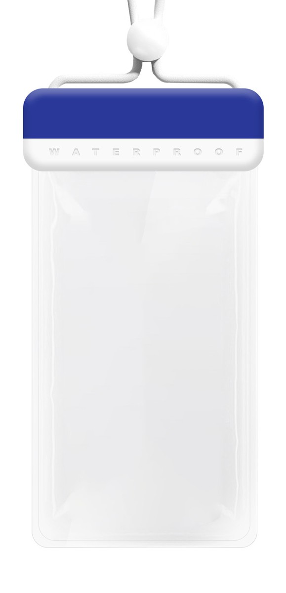 POWERTECH αδιάβροχη θήκη smartphone MOB-2013, IPX8, μπλε-λευκή