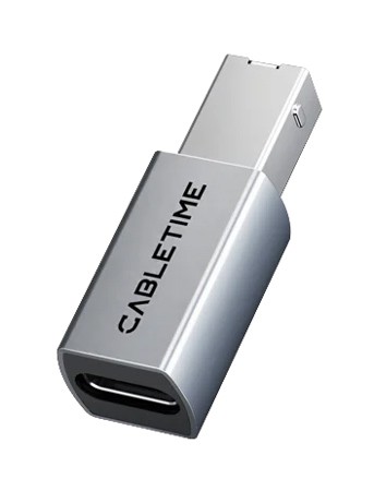 CABLETIME αντάπτορας USB-C σε USB Type B CT-CFBM2-AG, 480Mbps, γκρι