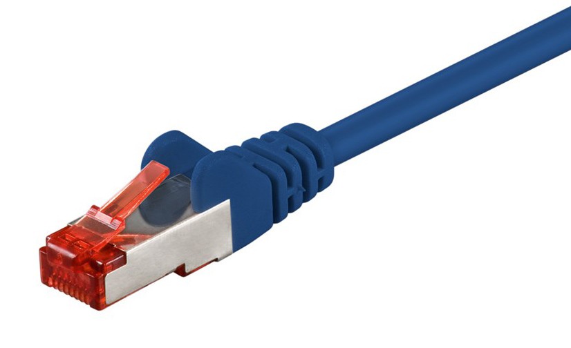GOOBAY καλώδιο δικτύου 92452, CAT 6 S/FTP, copper, 250MHz, 0.15m, μπλε