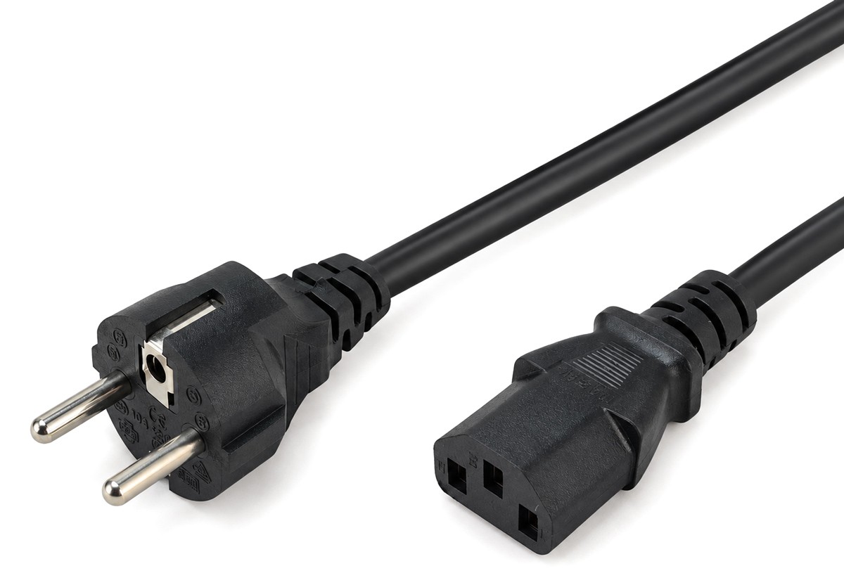 POWERTECH καλώδιο τροφοδοσίας CAB-P052, 3x 0.75mm², CCS, 2m, μαύρο