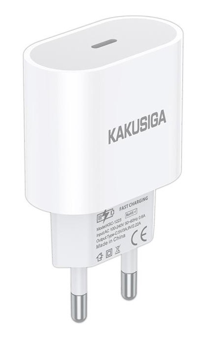 KAKUSIGA φορτιστής τοίχου KSC-1223, USB-C, 20W, λευκός