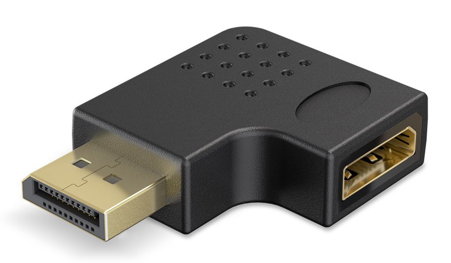 GOOBAY αντάπτορας DisplayPort 77131, 8K/144Hz, γωνιακός, μαύρος