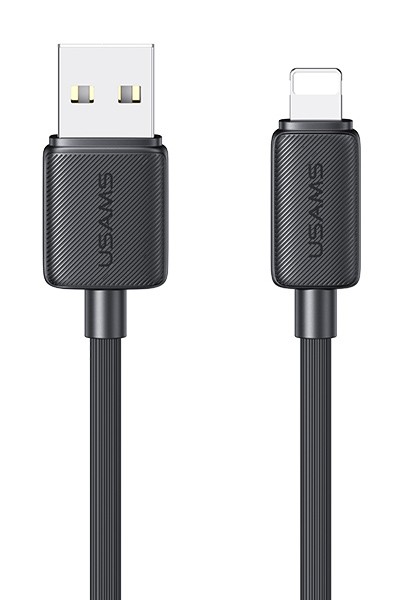 USAMS καλώδιο Lightning σε USB US-SJ694, 2.4A, 480Mbps, 2m, μαύρο