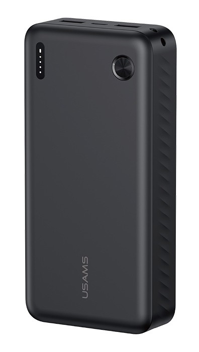 USAMS power bank CD254, 2x θύρες εξόδου, 20000mAh, 10W, μαύρο