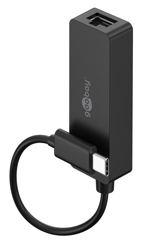 GOOBAY αντάπτορας δικτύου 76579, USB-C, 1000Mbps Ethernet, μαύρος