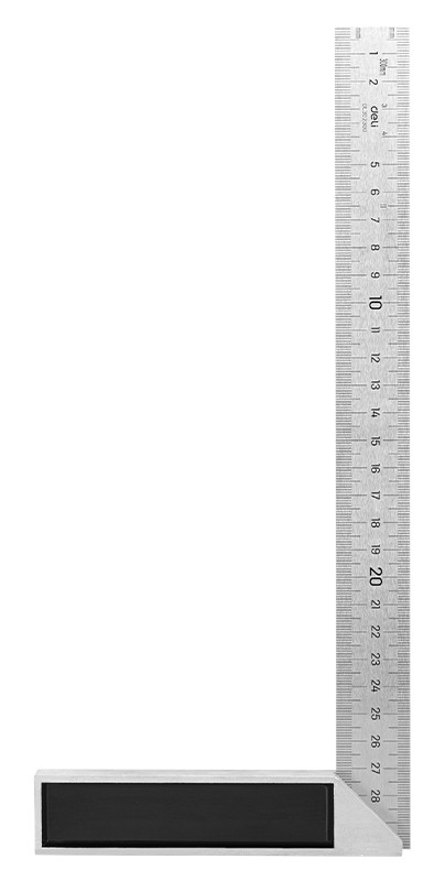 DELI μεταλλικός γωνιακός χάρακας DL302300, 300mm